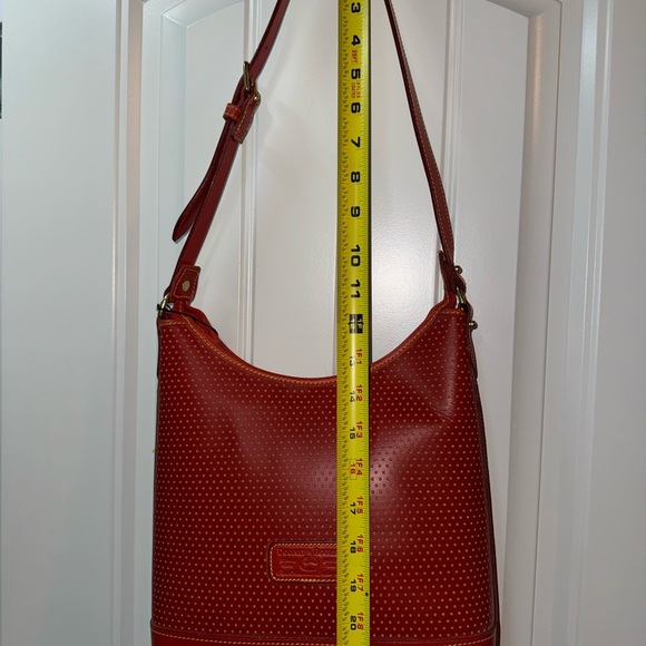 Dooney & Bourke Red Leather Shoulder Bag - Picture 3 of 5